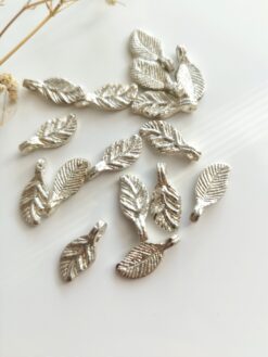 Leaf Silver Filled Brass Charms
