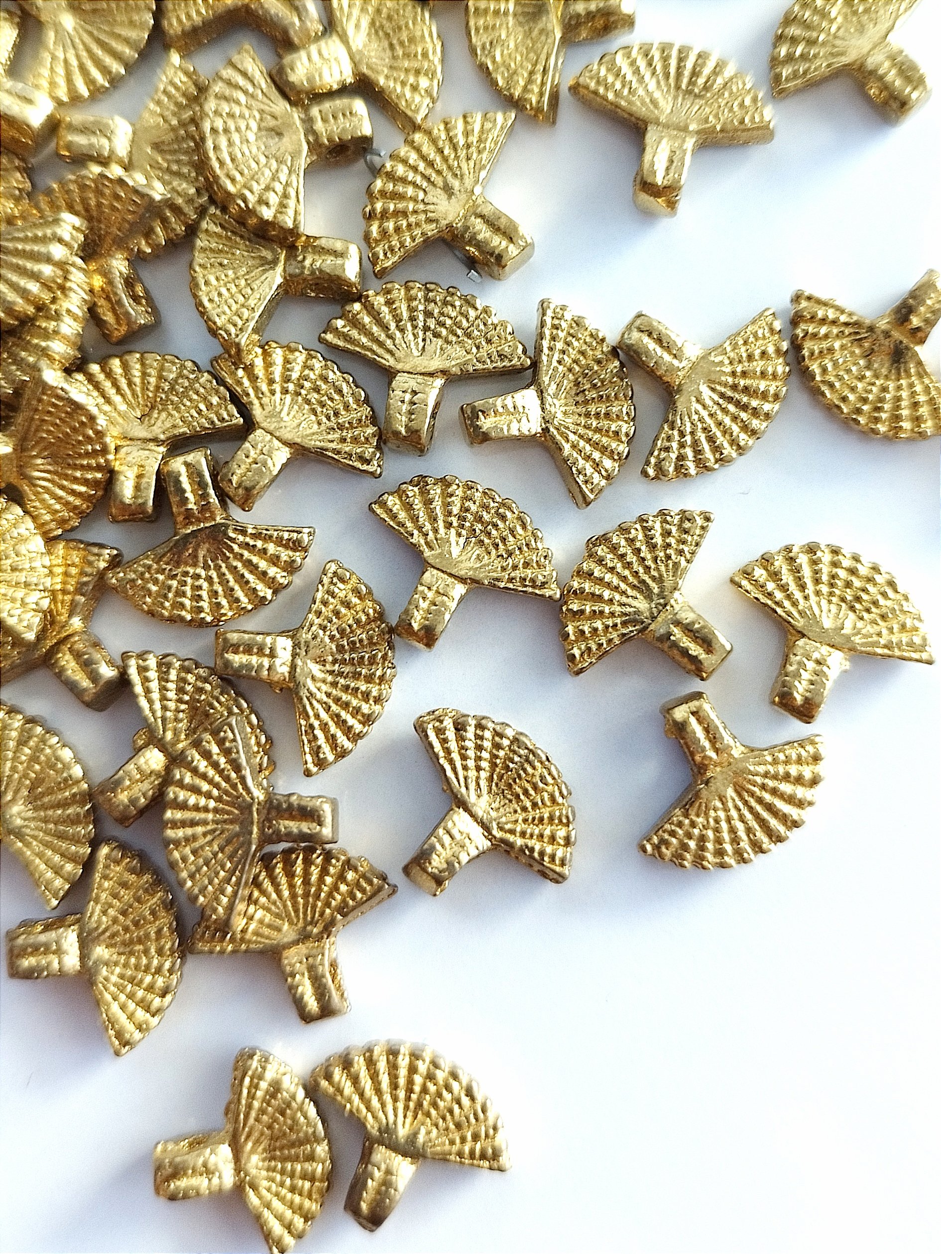 Shell Brass Charms