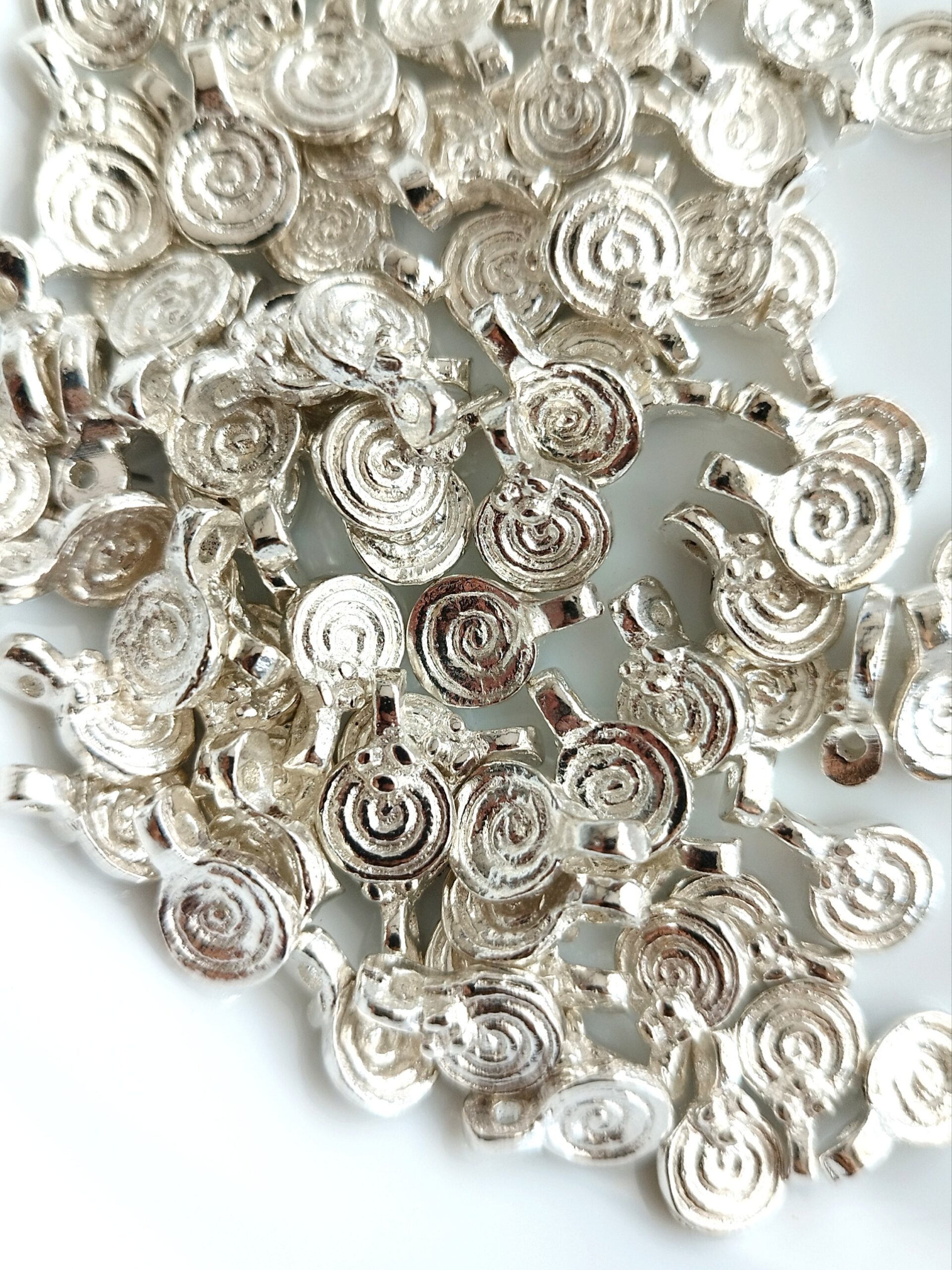 Spiral Silverfilled Charms 14mm