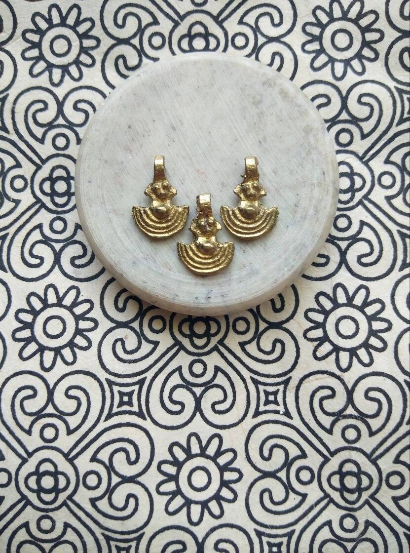 Traditional Indian brass charms, Brass charms for jewelry making and macrame