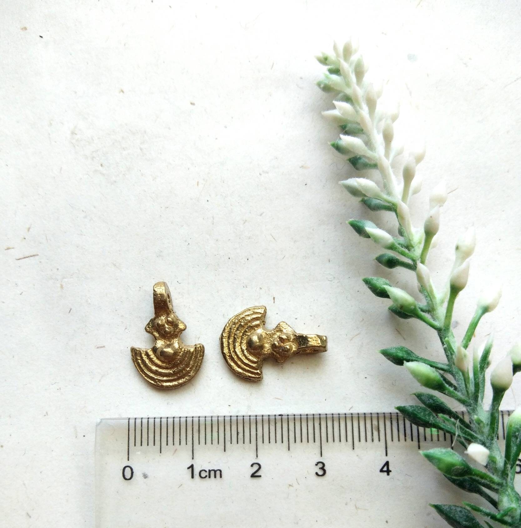 Traditional Indian brass charms, Brass charms for jewelry making and macrame