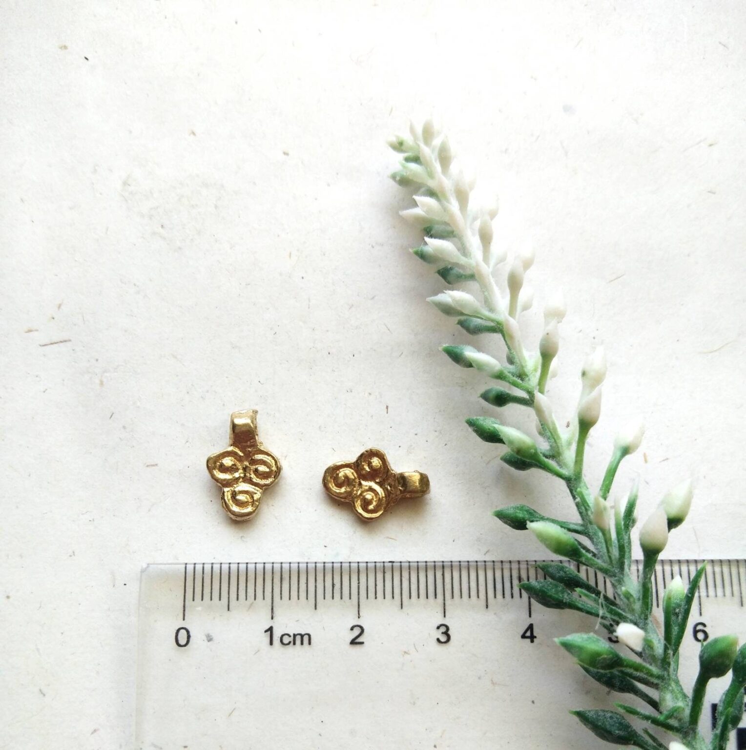 Small brass charms for jewelry making