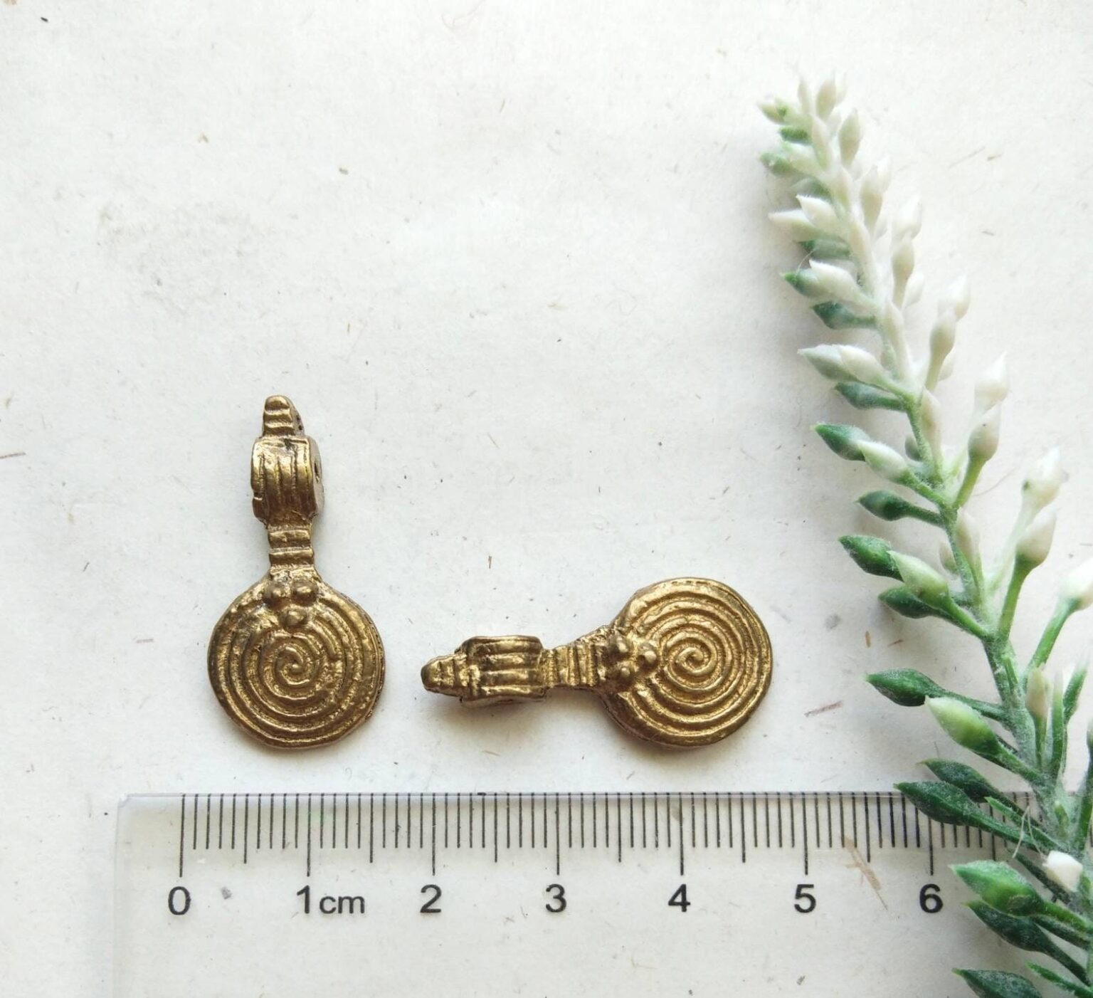 Spiral Brass Charms for necklaces, bracelets, and DIY crafts – Shop now!