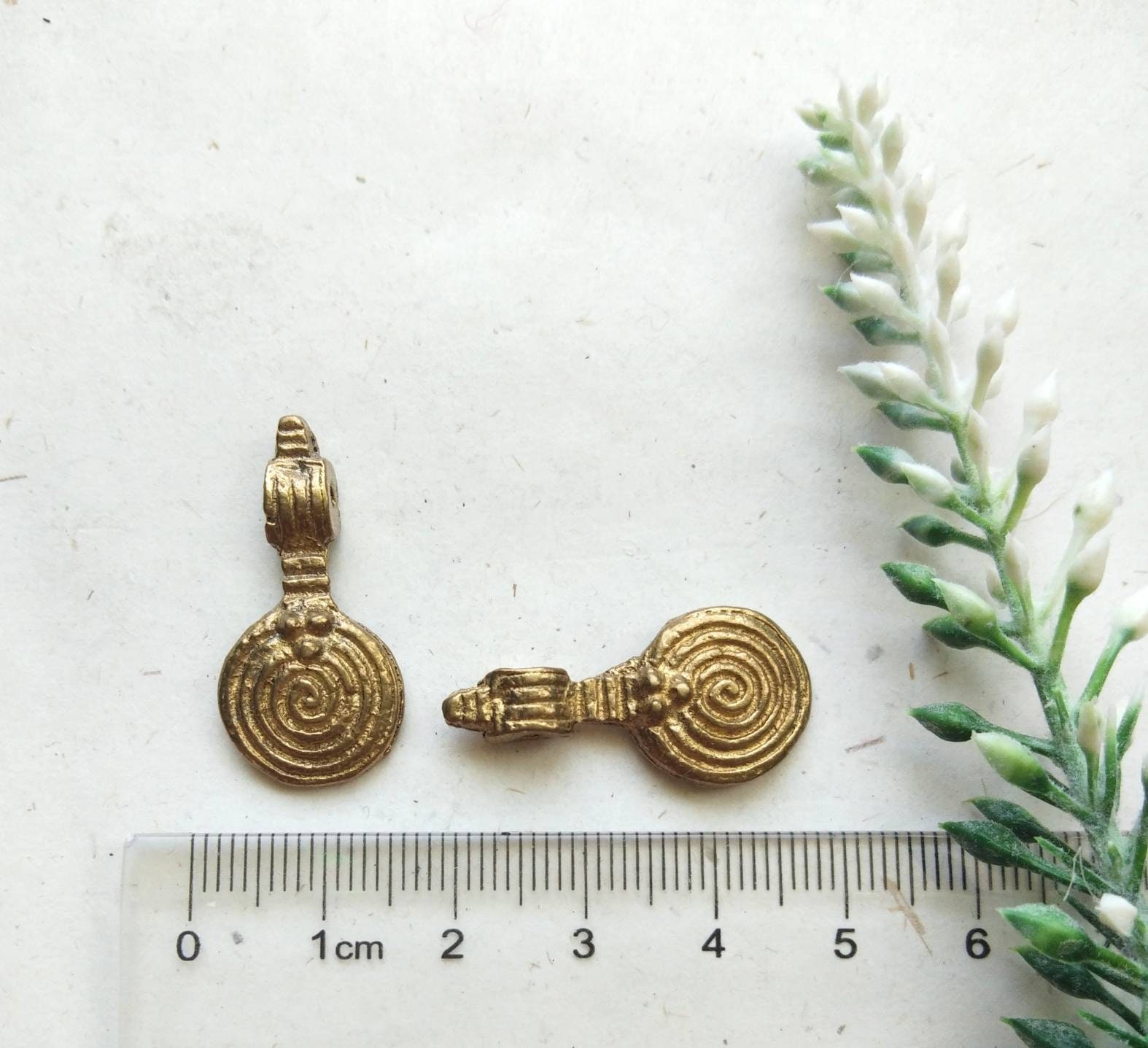 Spiral Brass Charms for necklaces, bracelets, and DIY crafts – Shop now!