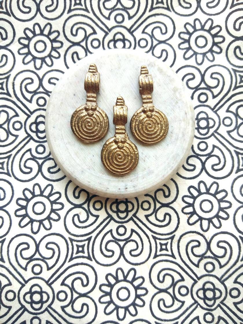 Spiral Brass Charms – Add a vintage touch to your handmade jewelry!
