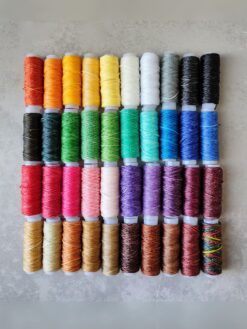 Colorful Waxed Cord 1mm Spools for Knotting and Beading