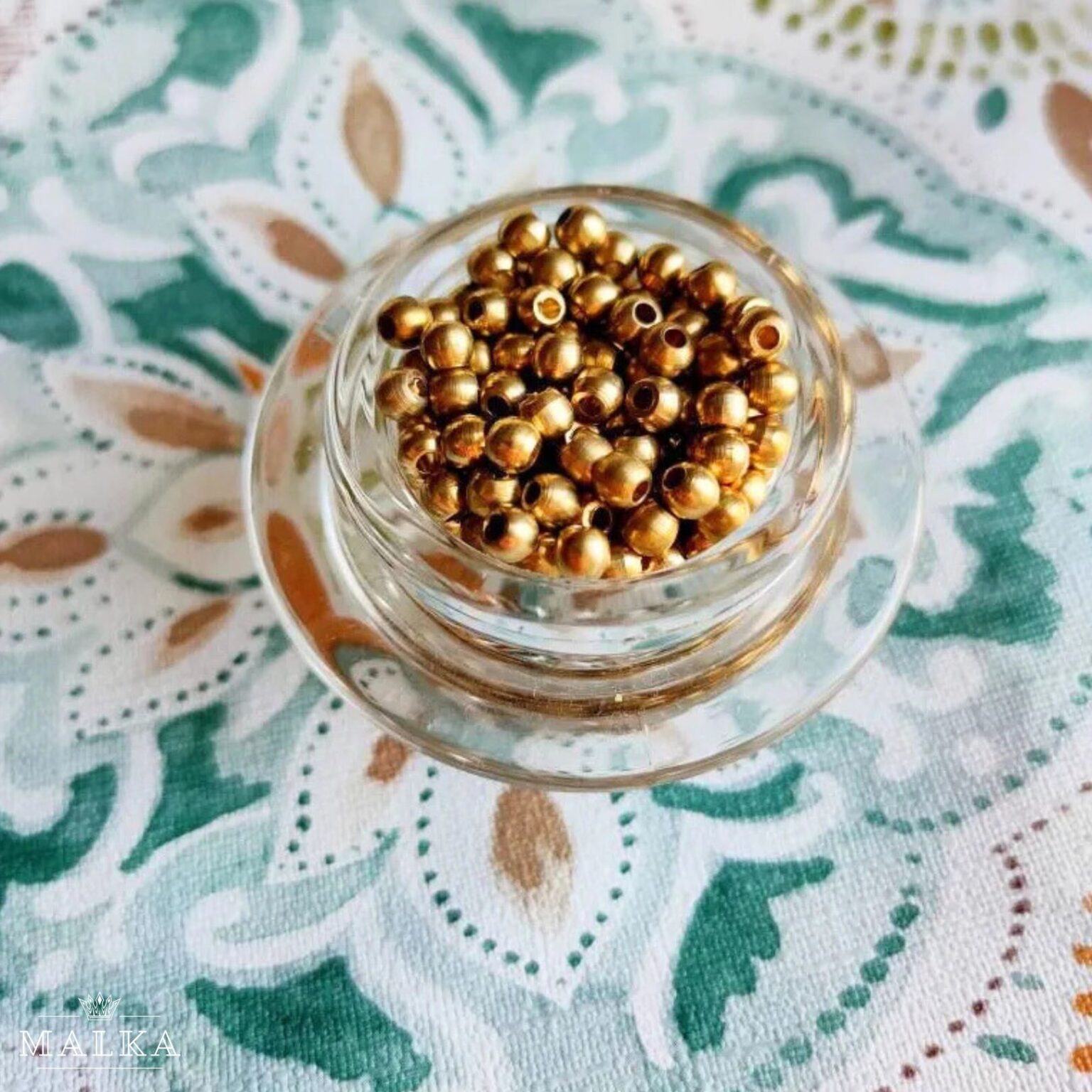 4mm brass round beads for jewelry DIY bracelets and micro macrame projects- jewelry diy brass beads