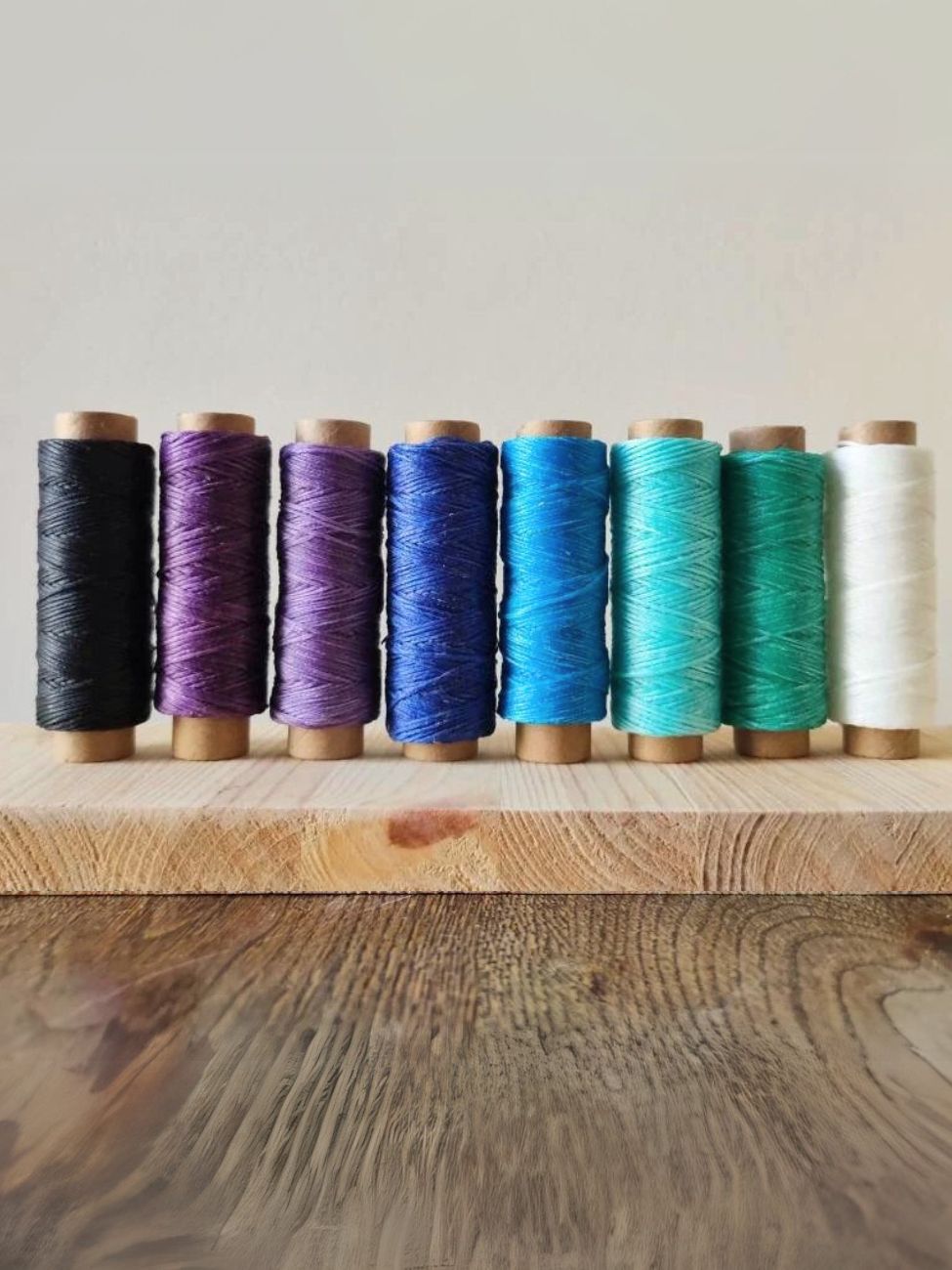 1mm waxed cord - 8 spools for macramé and jewelry making