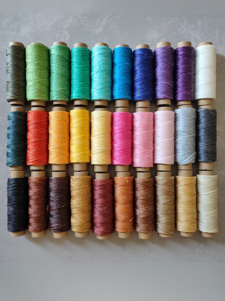 Premium waxed thread set – 50 meters per spool, total 1550 meters