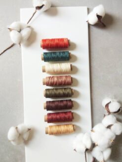 1mm Waxed Thread – flat polyester cord set in cozy fall colors