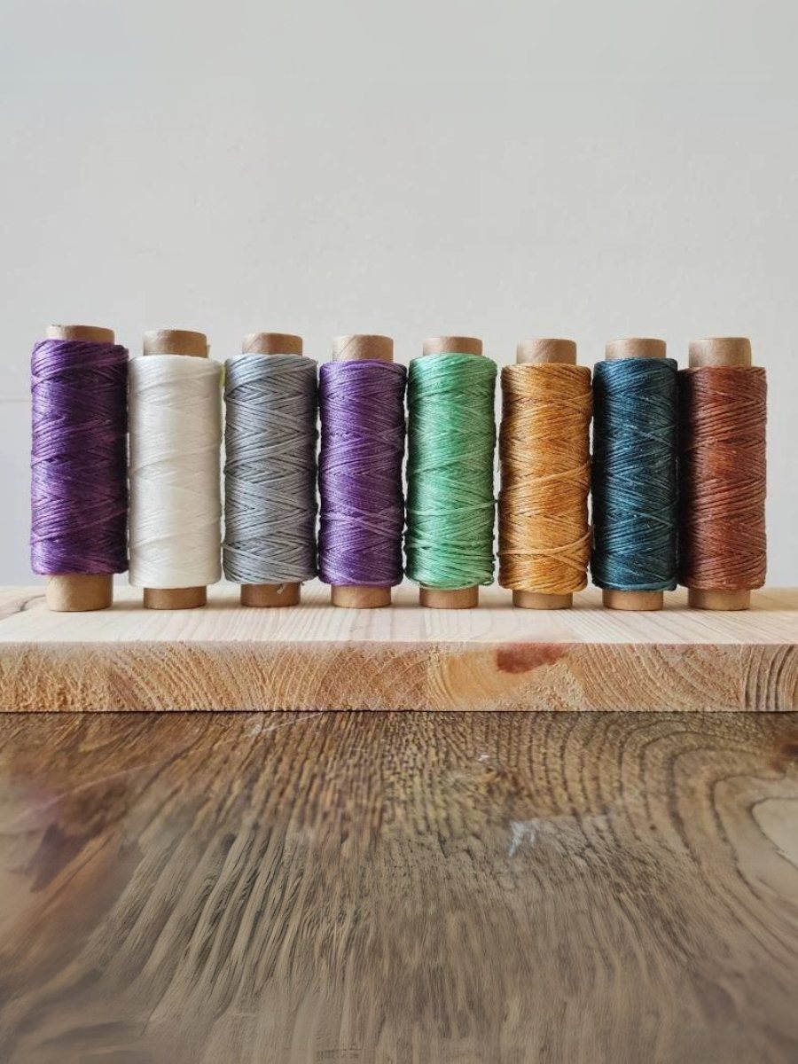 Waxed polyester string – flat 1mm thread set for DIY and creative crafts