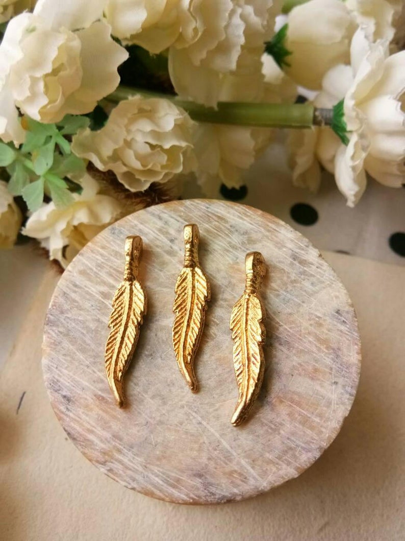 Feather Charms for macrame and jewelry making