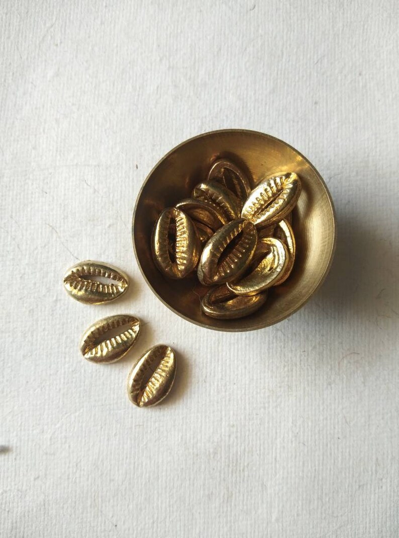 Shell brass charms