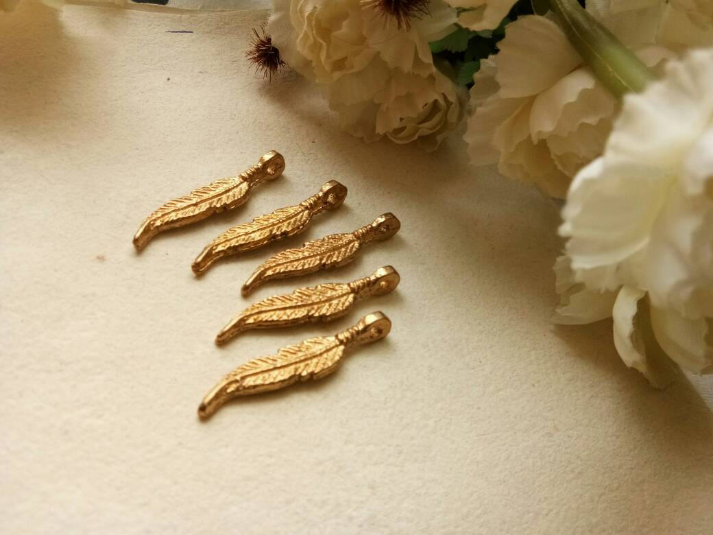 Feather Charms for macrame and jewelry making