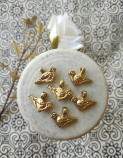 Bird charms – Stylish brass bird pendants for DIY jewelry.