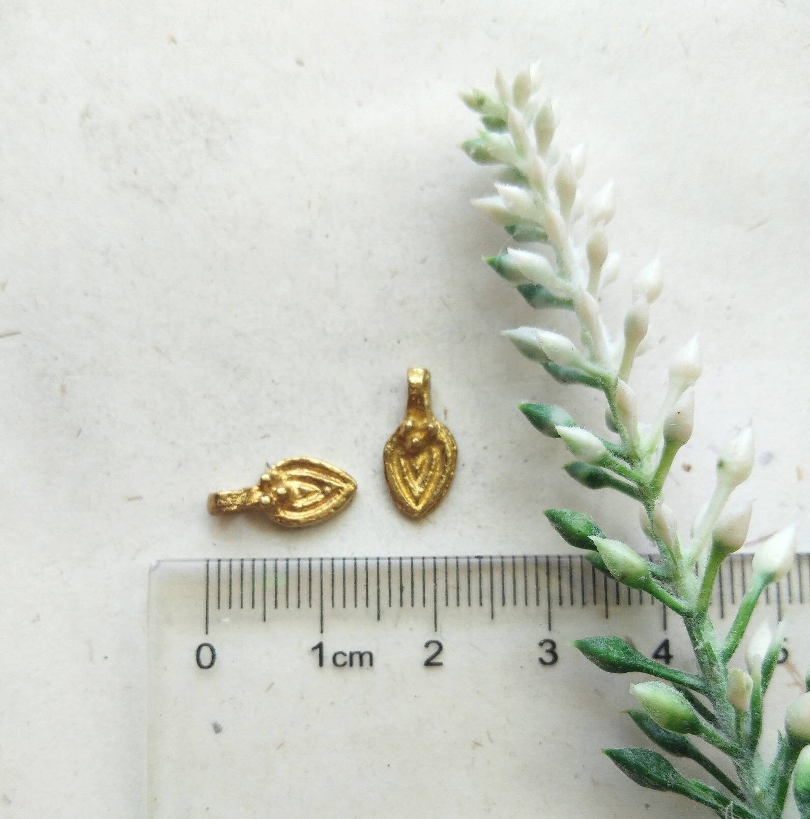 Brass Teardrop Charm – Ideal for Necklaces and Bracelets