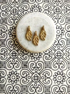 Brass Leaf Charms for Necklaces and Bracelets