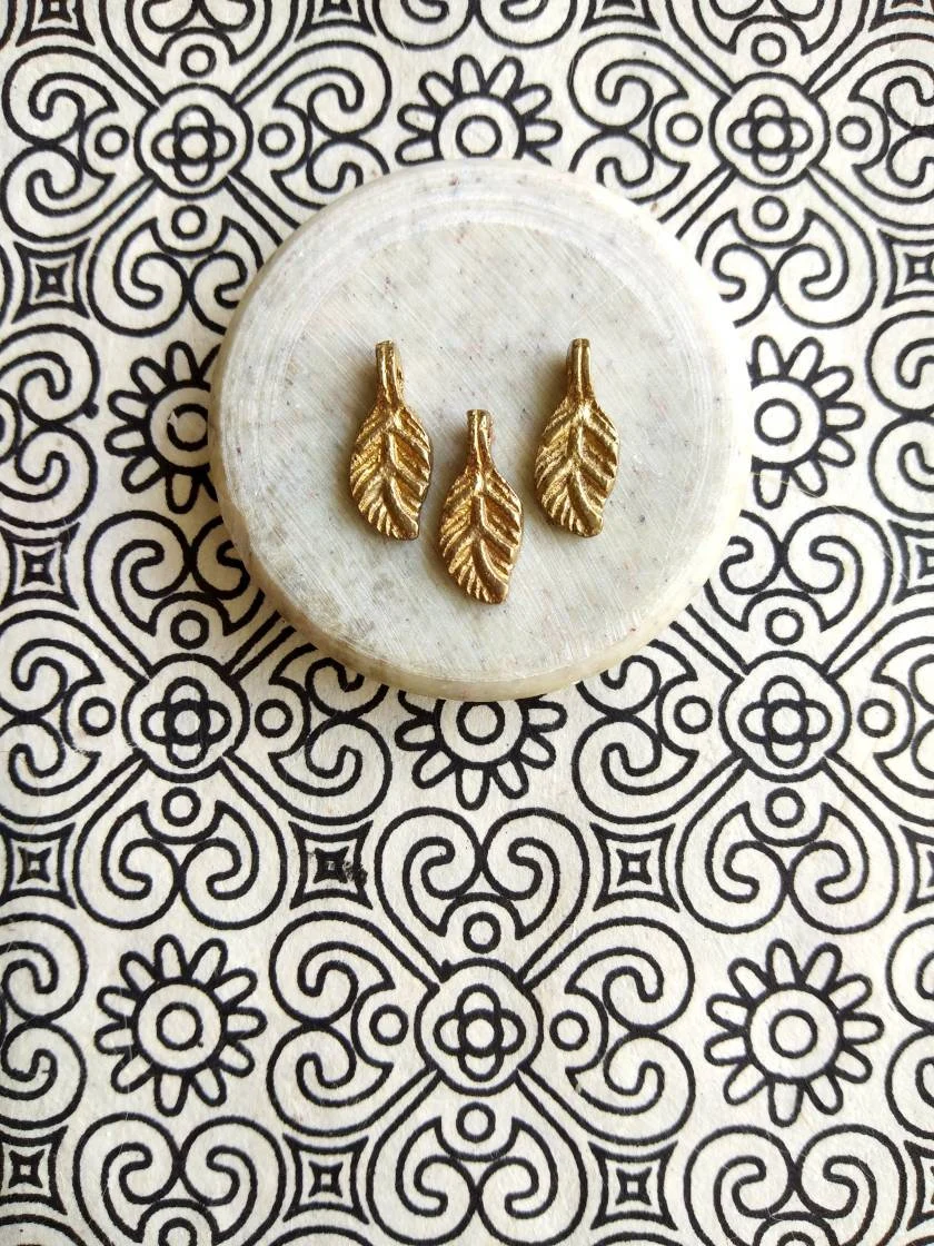 Brass Leaf Charms for Necklaces and Bracelets