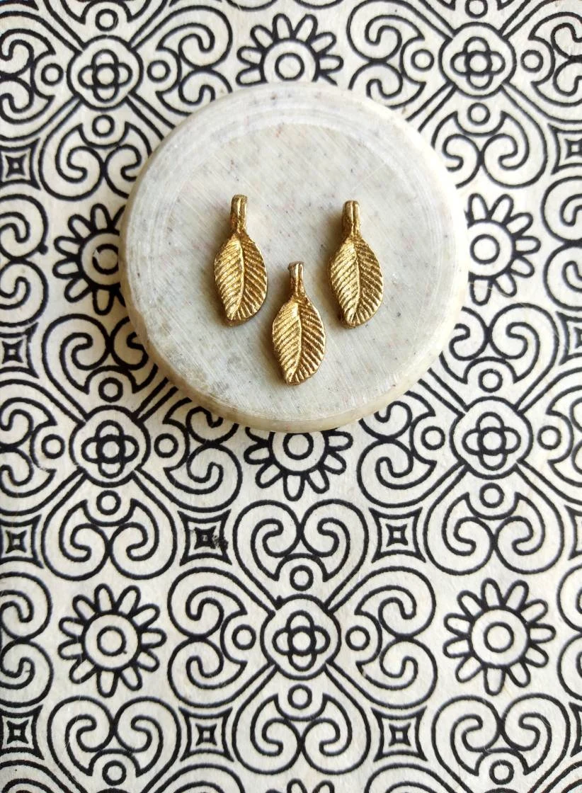 Brass Leaf Charms for Nature-Inspired Jewelry