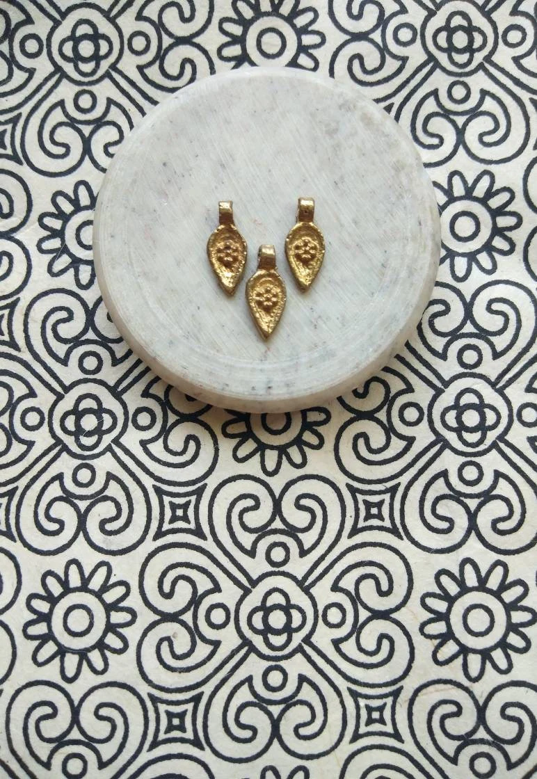 Brass Floral Charms for Jewelry Designs