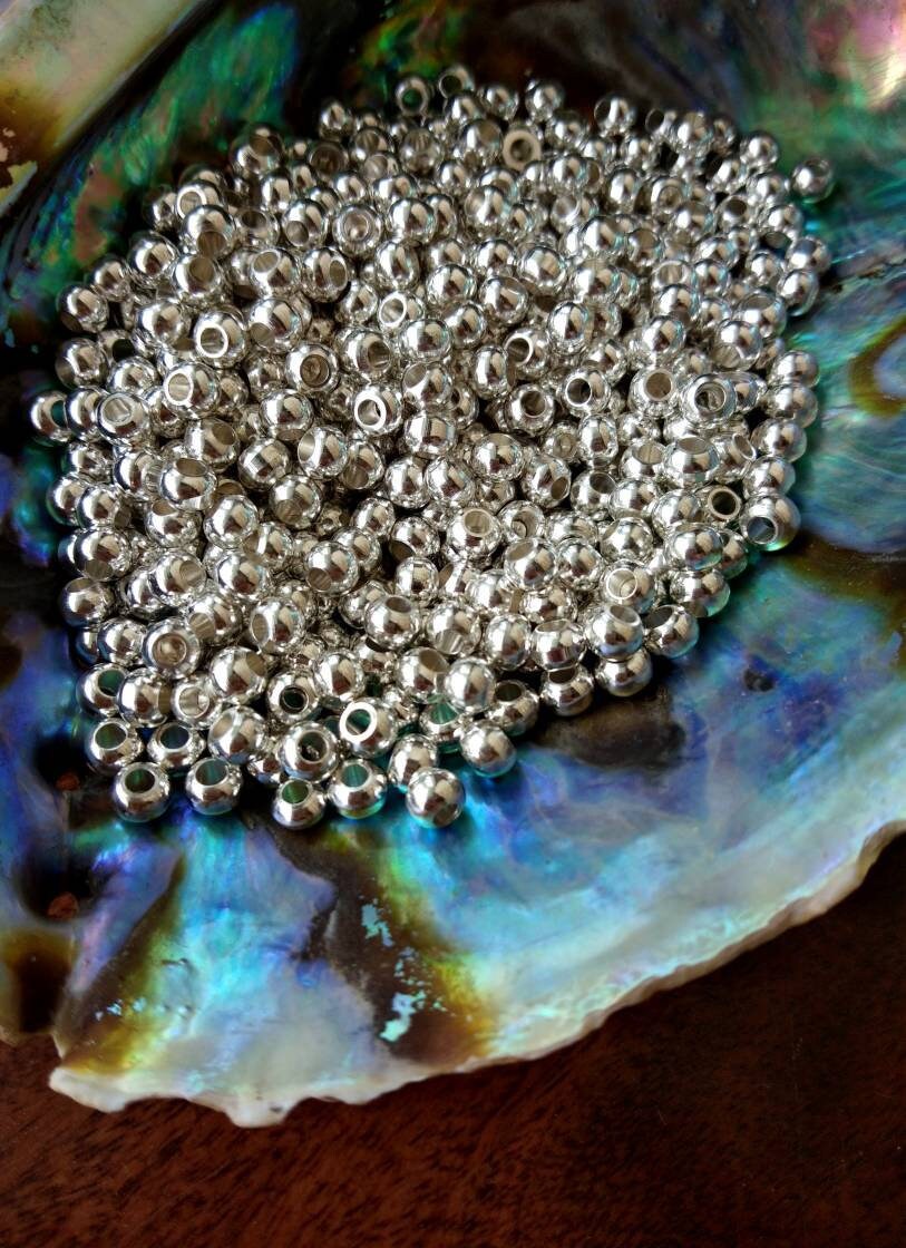 4mm Silver-filled Round Beads