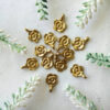 flowers brass charms