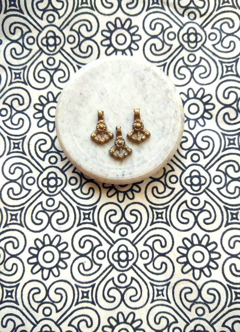 Unique Brass Peace Charm – Perfect for Crafting Accessories