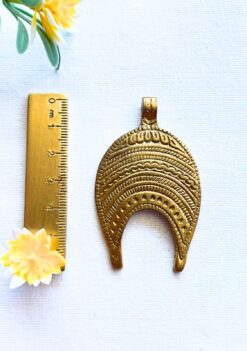 Big Ethnic Brass Pendant