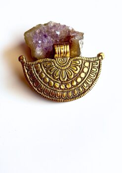 Big Ethnic Brass Pendant