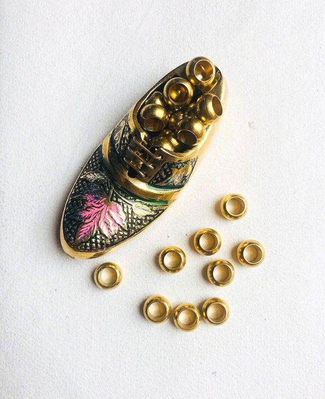 9MM Brass Geometric Beads