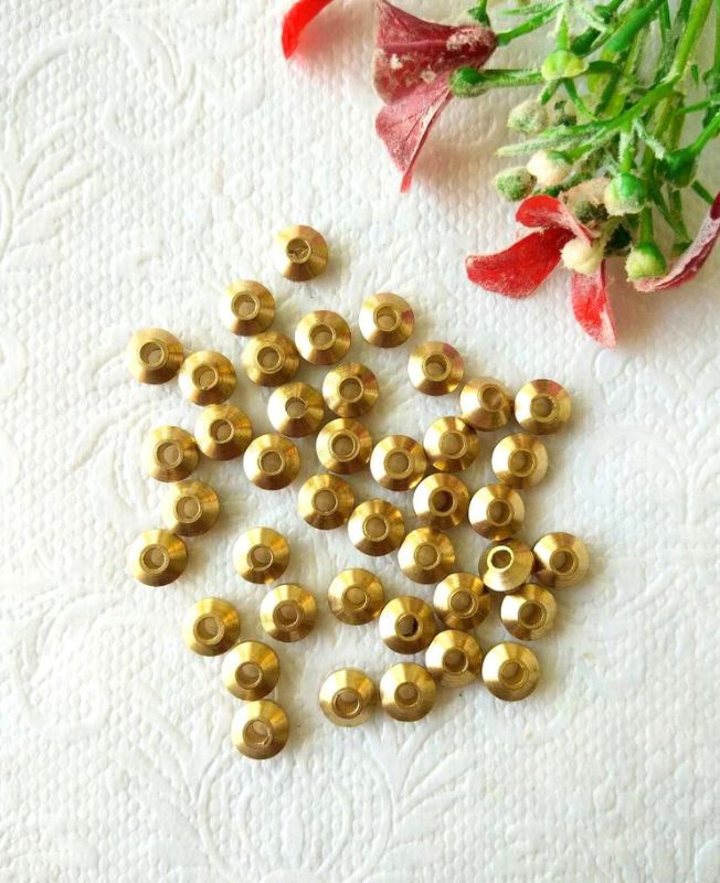 4.5MM Brass Geometric Tyre Beads