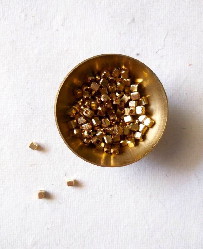3.5MM Brass Quadratic Geometric Beads