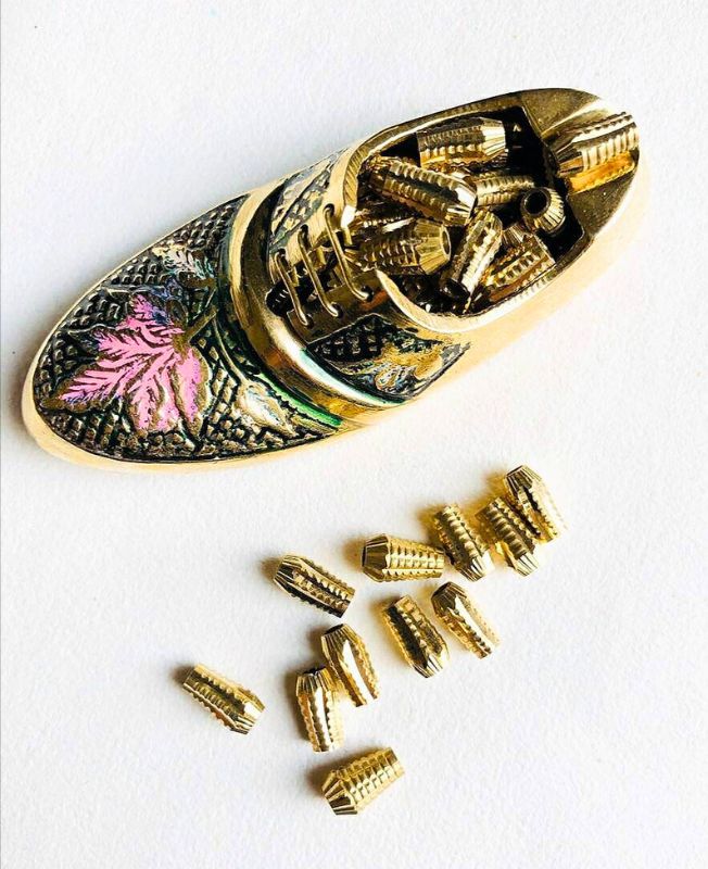 10MM Brass Pipe Geometric Beads