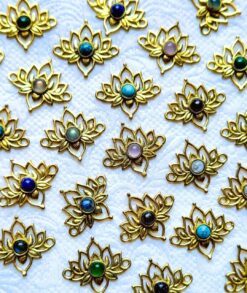 Lotus Stone Charms