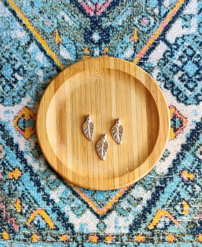 Silver Filled Leaves Charms