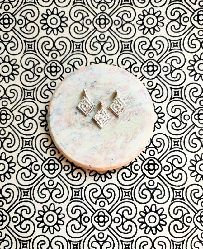 Silver Filled Rhombus Charms