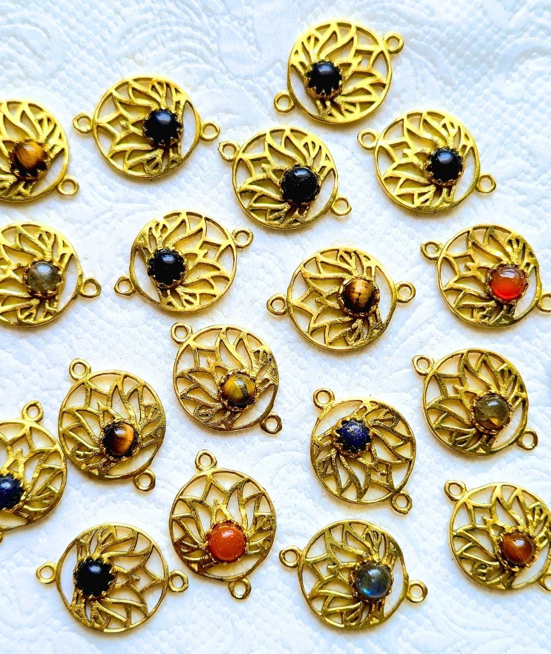 Lotus Stone Charms