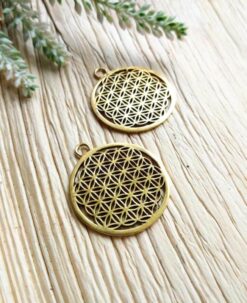 Flower of Life Brass Special Charms