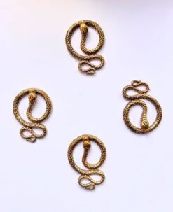 Coiled Serpent Brass Pendant Brass Special Charms