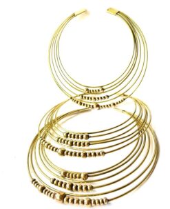 Elegant Multi-Strand Brass Choker Set