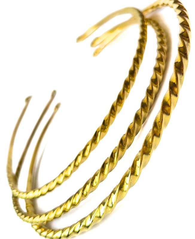 Ethnic Twisted Torque Finish Brass Choker Set