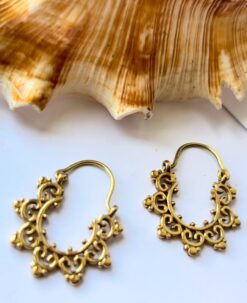5/20 Pairs Boho Ornate Brass Earrings