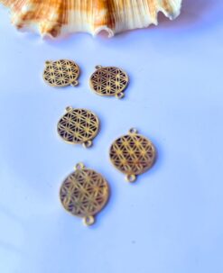 Symbolic Flower of Life Connector Brass Special Charms