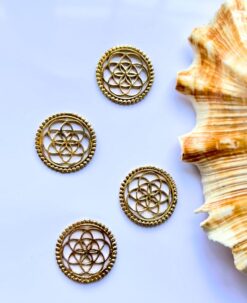 Interlock Seed of Life Pendant Brass Special Charms