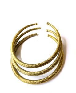 Circular Dot Detailing Brass Choker Set