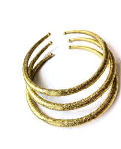 Detailed Embossed Finish Brass Choker Set