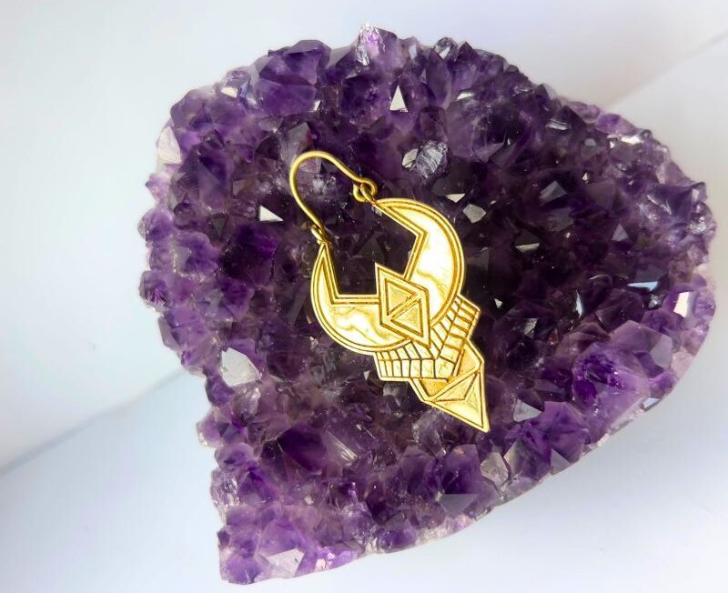 5/20 Pairs Inspired Tribal Hoop Brass Earrings