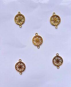 Dotted Sun Mandala Connector Brass Special Charms