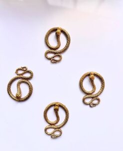 Coiled Style Snake Pendant Brass Special Charms