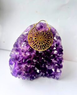 5/20 Pairs Mandala Sunburst Design Hoop Brass Earrings